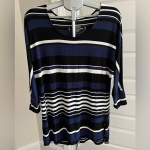 Soma Navy and Black Striped Tunic